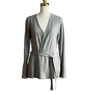 Cynthia Rowley Gray 💯 2-Ply Cashmere Sweater, Size Medium